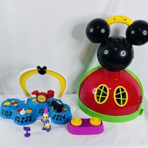 Mickey Mouse Talkin' Bobbin' Clubhouse & Jammin Jamstand Disney Playset Lot